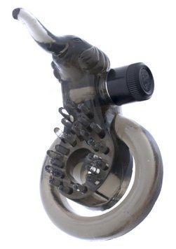 Эрекционное кольцо с вибрацией Cock & Ball Ring Elephant (черный) 4068 фото