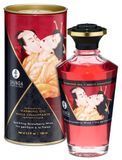 Согревающее массажное масло Shunga Aphrodisiac Warming Oil с ароматом клубники и шампанского, 100 мл 15131 фото