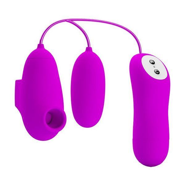 Wibrator z bezdotykowym masażerem łechtaczki Pretty Love Suction & Vibro Bullets (różowy) 13143 zdjęcie