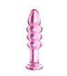 Анальная пробка LoveToy Glass Romance 5.5 ", 14 см (розовый)