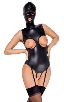 Kostium BDSM Kitty Naughty Toys Body With Head Mask, S (czarny) 27713 zdjęcie