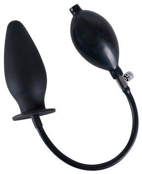 Анальная пробка True Black Inflatable Anal Plug, 11,5 см (черный) 5037 фото