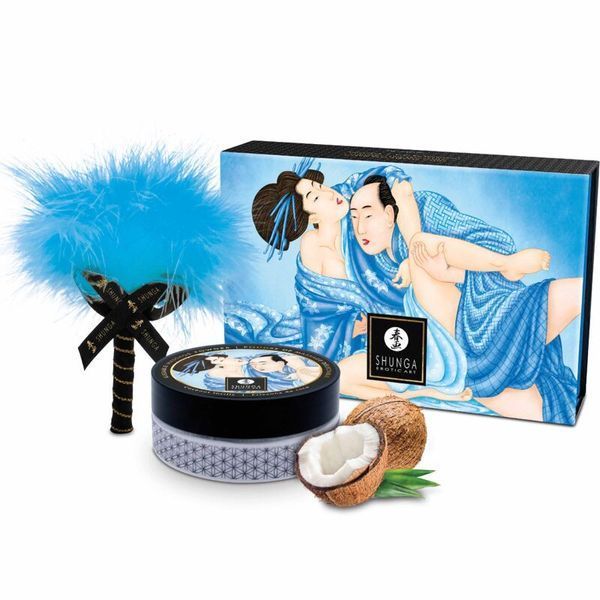 Zestaw upominkowy do masażu Shunga Kissable Massage Powder Coconut Thrills, 2 szt. 26675 zdjęcie