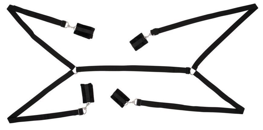 Zestaw do bondage Bad Kitty Bed Shackles, 145 cm (czarny) 5035 zdjęcie
