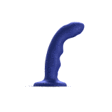 Вибратор Strap-On-Me Tapping Dildo Wave M, 15.7 см (синий) 63056 фото
