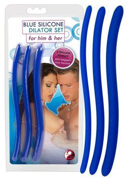 Zestaw wkładek cewkowych Blue Silicone Dilator,, 3 szt (niebieski) 40811 zdjęcie