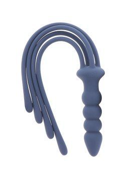 Флогер Taboom Silicone Supreme Whip & Plug, 38 см (синий) 31887 фото