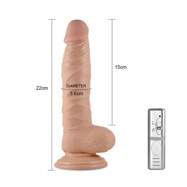 Фаллоимитатор с вибрацией Lovetoy Real Extreme, 22 см (телесный) 14105 фото