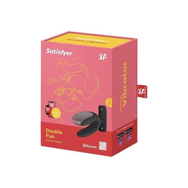Wibrator dla par Satisfyer Double Fun, 9 cm (czarny) 11423 zdjęcie
