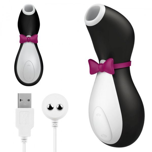 Вакуумный стимулятор клитора с вибрацией Satisfyer Pro Penguin Next Generation (черный) 8770 фото