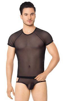 Komplet bielizny Shirt and Shorts 4607, XL (czarny) 48977 zdjęcie