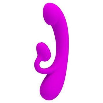 Вибратор-кролик Pretty Love Full Cover Silicone Sincere, 17 см (фиолетовый) 49394 фото