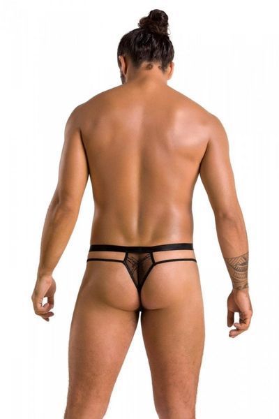 Seksowne stringi męskie Passion 029 THONG COLLIN, L/XL (czarny) 15974 zdjęcie