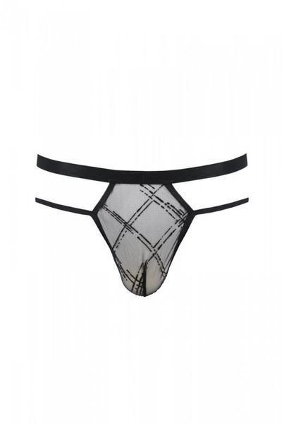 Seksowne stringi męskie Passion 029 THONG COLLIN, L/XL (czarny) 15974 zdjęcie