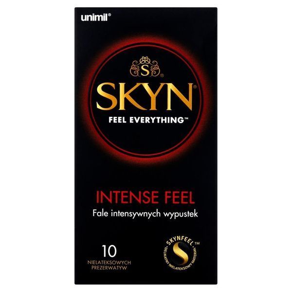 Prezerwatywy bez lateksu Unimil Skyn Intense Feel z wypustkami, 10 szt 13229 zdjęcie