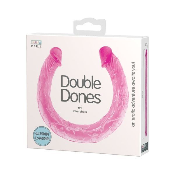 Двухсторонний фаллоимитатор Baile Double Dong, 44 см (розовый) 9009 фото