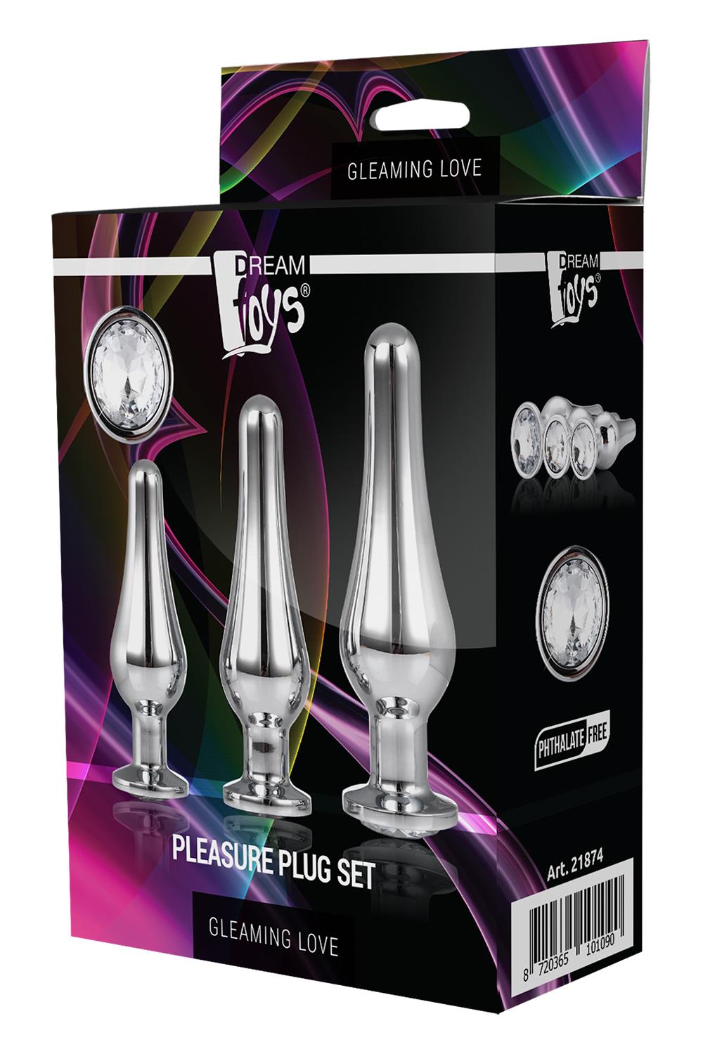 Korek analny Gleaming Love Pleasure Plug Set, 3 szt (srebrny) Korek analny Gleaming Love Pleasure Plug Set, 3 szt (srebrny)