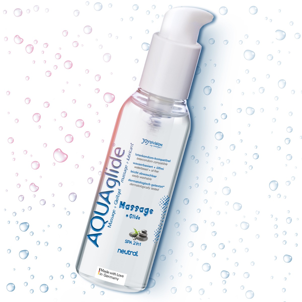 Lubrykant na bazie wody AQUAglide Massage + Glide Neutral, 200 ml