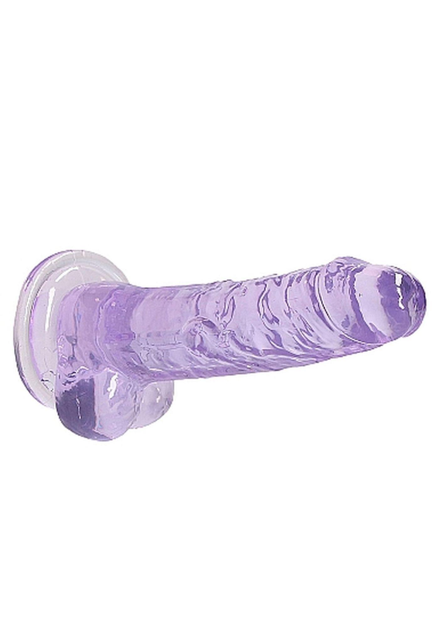 Dildo RealRock Crystal Clear 7”, 19 cm (fioletowy) Dildo RealRock Crystal Clear 7”, 19 cm (fioletowy)