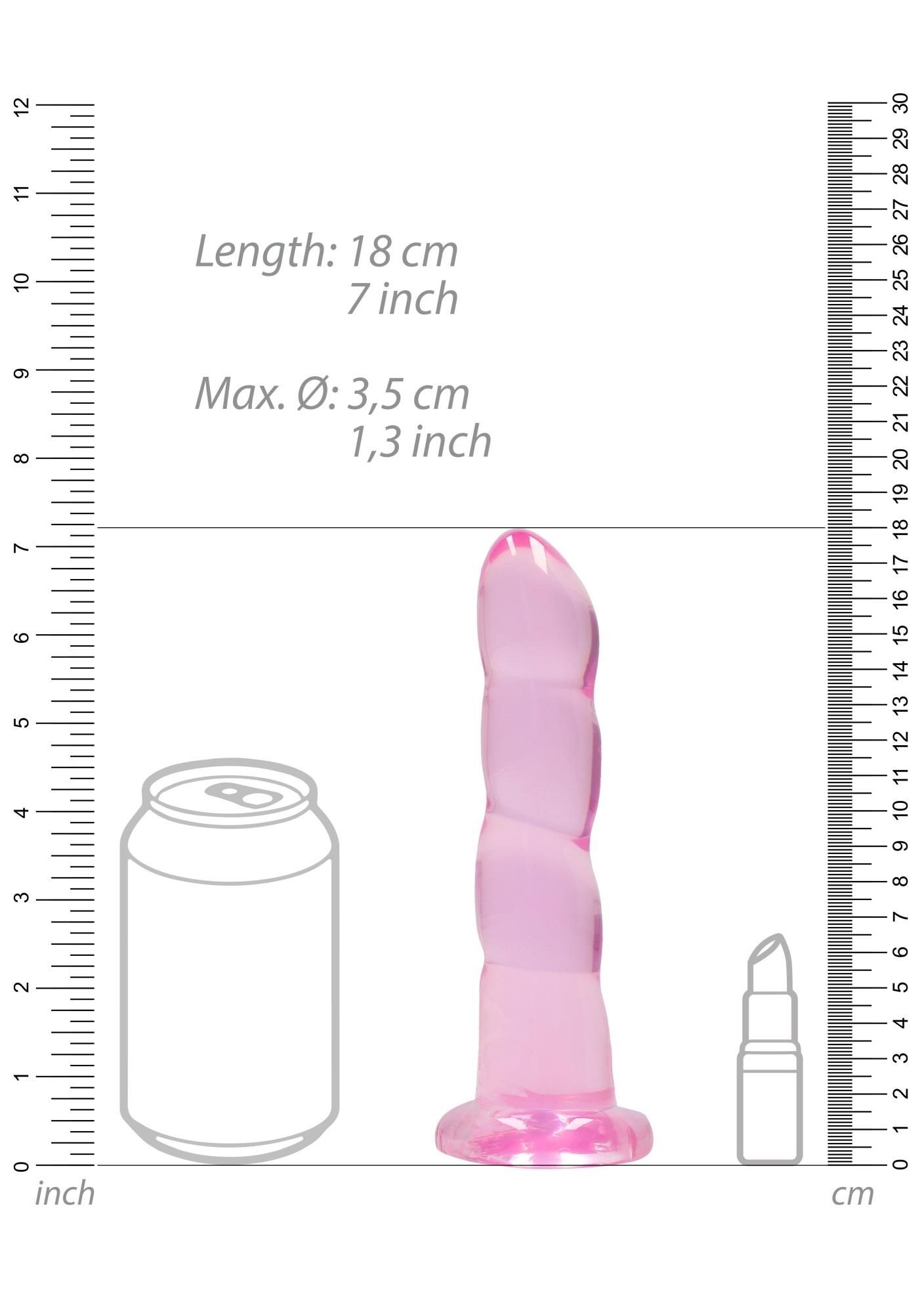 Dildo RealRock Crystal Clear 7", 18 cm (różowy) Dildo RealRock Crystal Clear 7", 18 cm (różowy)