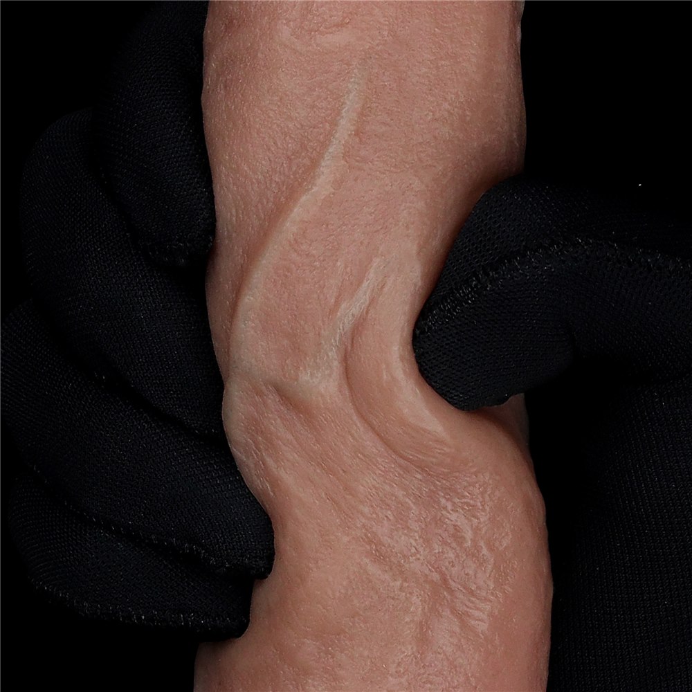 Dildo Dual Layered Silicone Cock 7", 18 cm (brązowy) Dildo Dual Layered Silicone Cock 7", 18 cm (brązowy)