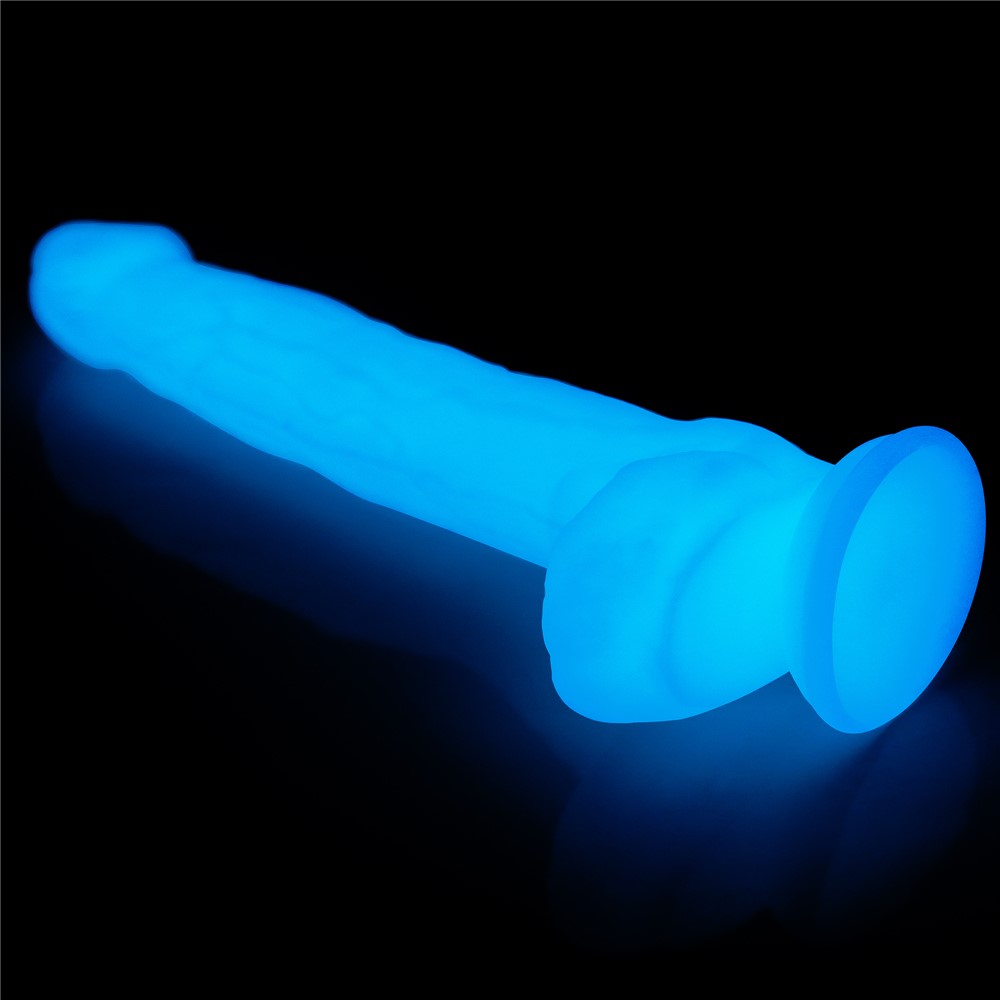 Neonowe dildo LoveToy Lumino Play, 26,9 cm (niebieski) Neonowe dildo LoveToy Lumino Play, 26,9 cm (niebieski)