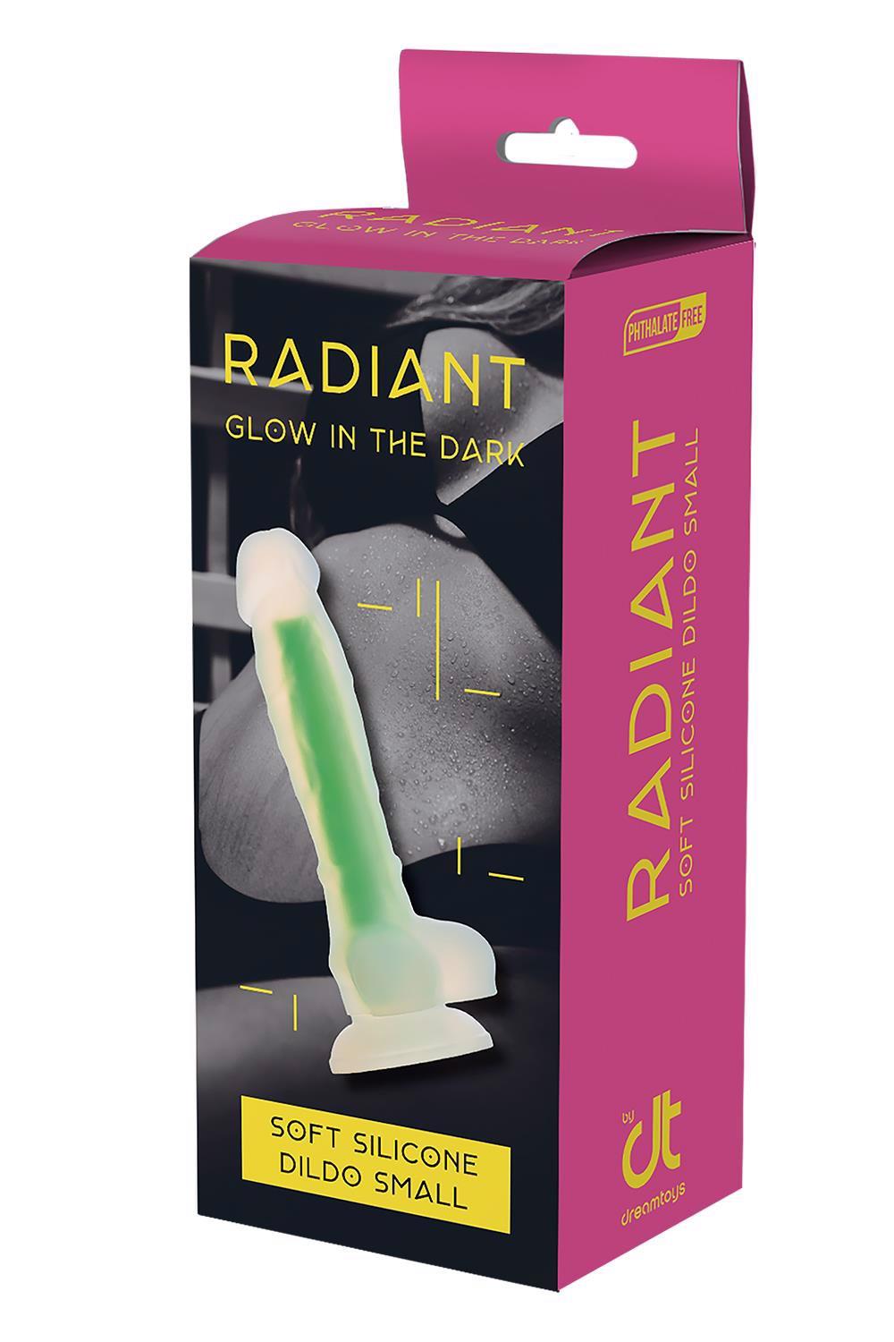 Dildo Radiant Glow In The Dark Soft,  17,5 cm (zielony) Dildo Radiant Glow In The Dark Soft,  17,5 cm (zielony)
