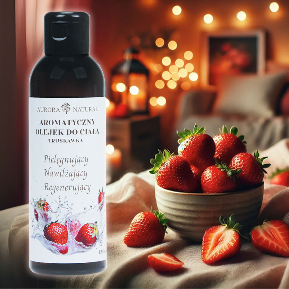 Olejek do masażu Aurora Naturals truskawka, 150 ml Olejek do masażu Aurora Naturals truskawka, 150 ml