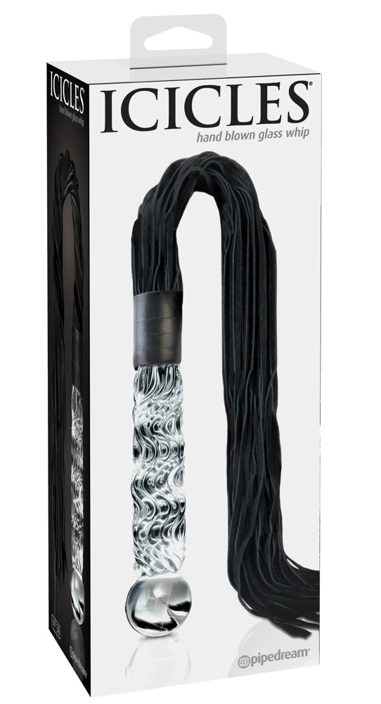 Flogger z dildo Icicles Model 38, 63 cm (przezroczysty) Flogger z dildo Icicles Model 38, 63 cm (przezroczysty)