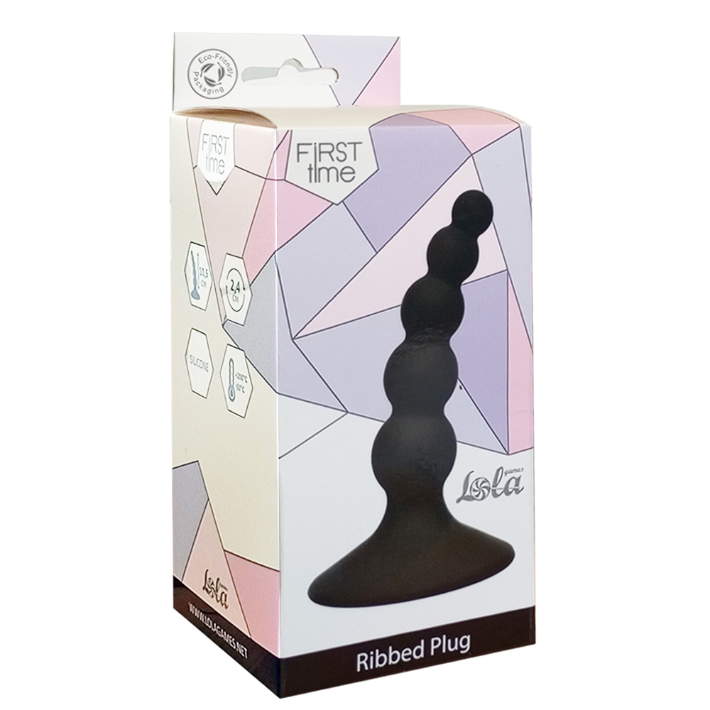 Korek analny Lola Games Ribbed Plug, 10.5 cm (czarny) Korek analny Lola Games Ribbed Plug, 10.5 cm (czarny)