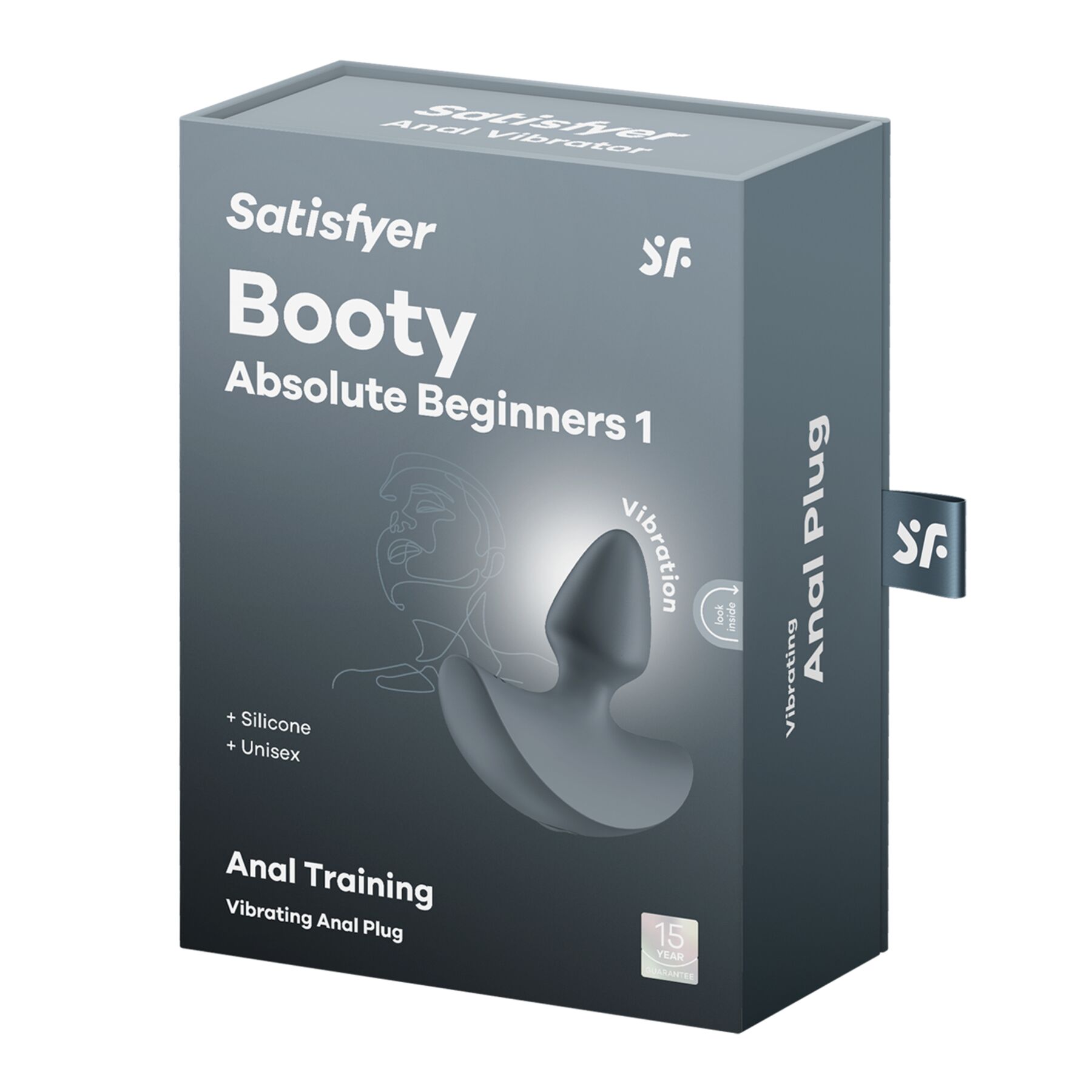 Korek analny Satisfyer Booty Absolute Beginners 1, 7.3 cm (szary) Korek analny Satisfyer Booty Absolute Beginners 1, 7.3 cm (szary)