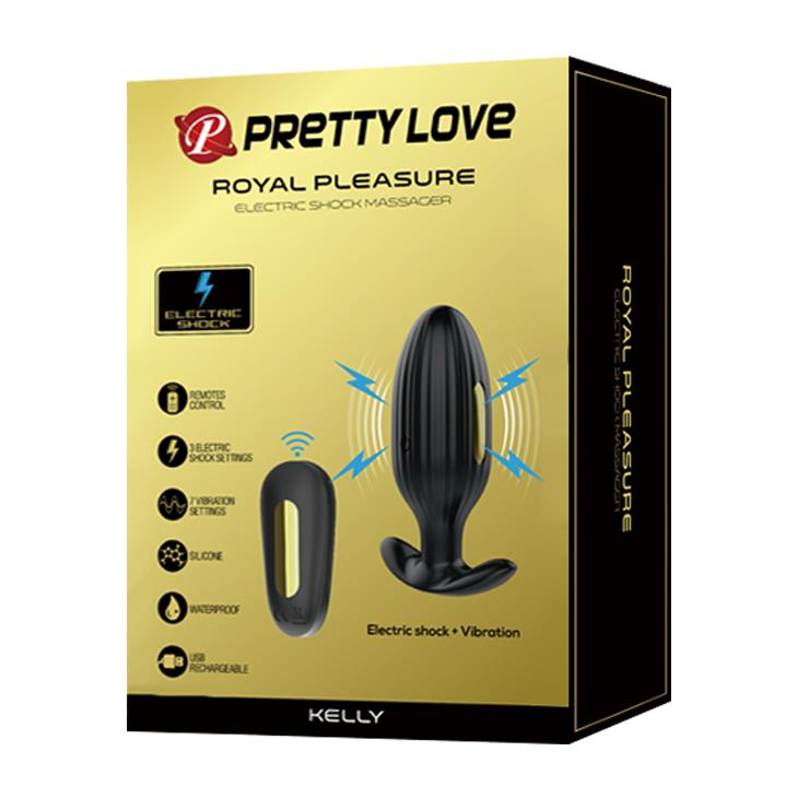 Korek analny Pretty Love Electric Shock Massager, 9,2 cm (czarny) Korek analny Pretty Love Electric Shock Massager, 9,2 cm (czarny)