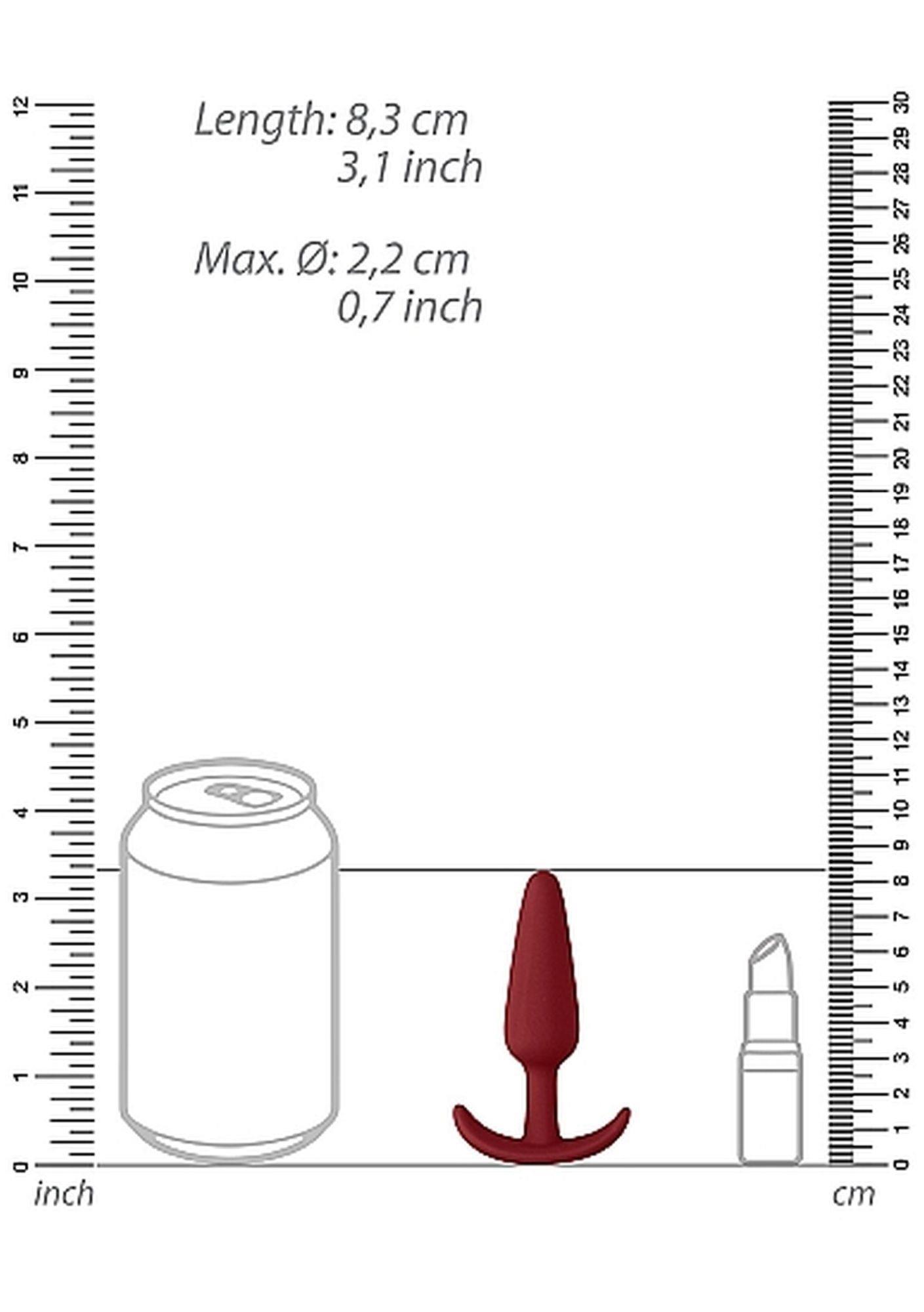 Korek analny ShotsToys Slim Butt Plug, 8.3 cm (czerwony) Korek analny ShotsToys Slim Butt Plug, 8.3 cm (czerwony)