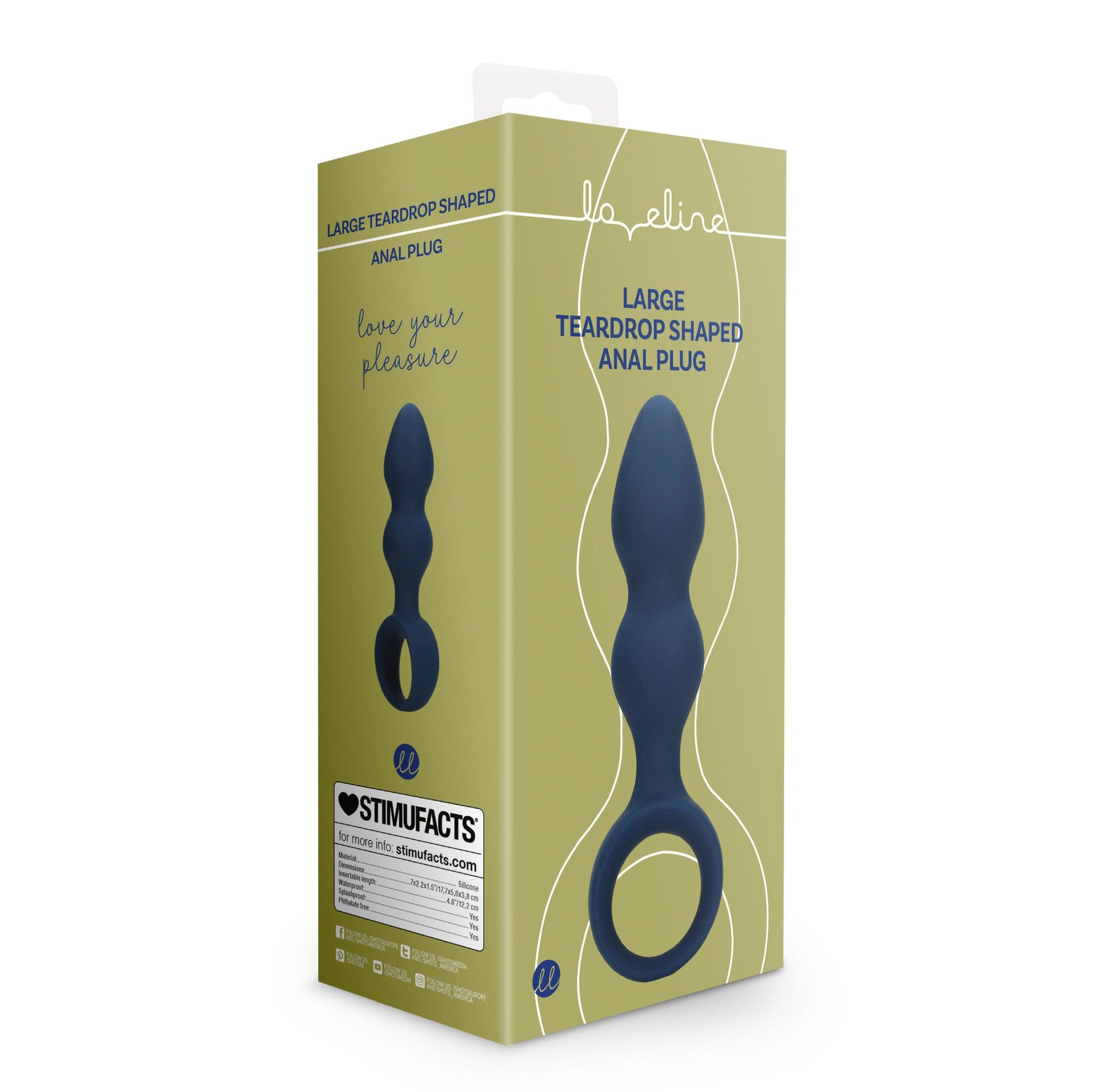 Korek analny Loveline Anal Plug L, 17.7 cm (niebieski) Korek analny Loveline Anal Plug L, 17.7 cm (niebieski)