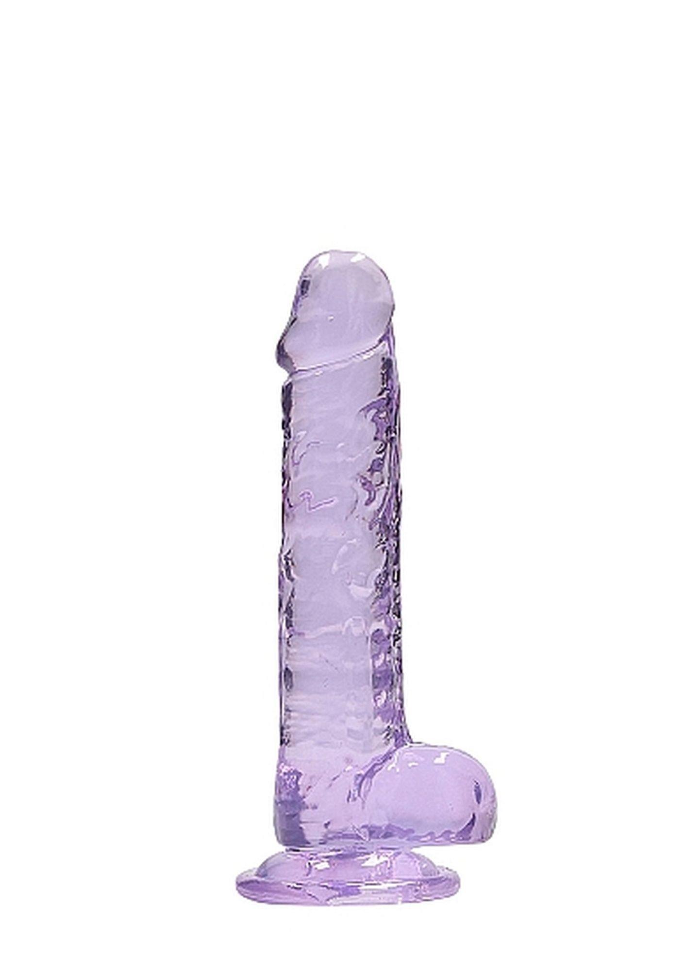 Dildo RealRock Crystal Clear 7”, 19 cm (fioletowy) Dildo RealRock Crystal Clear 7”, 19 cm (fioletowy)