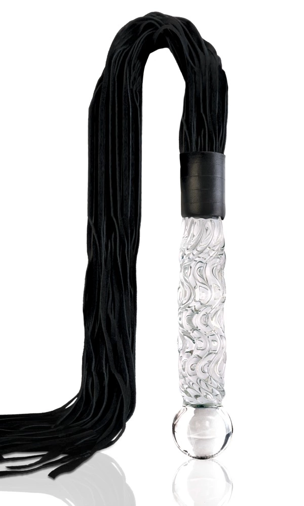 Flogger z dildo Icicles Model 38, 63 cm (przezroczysty) Flogger z dildo Icicles Model 38, 63 cm (przezroczysty)