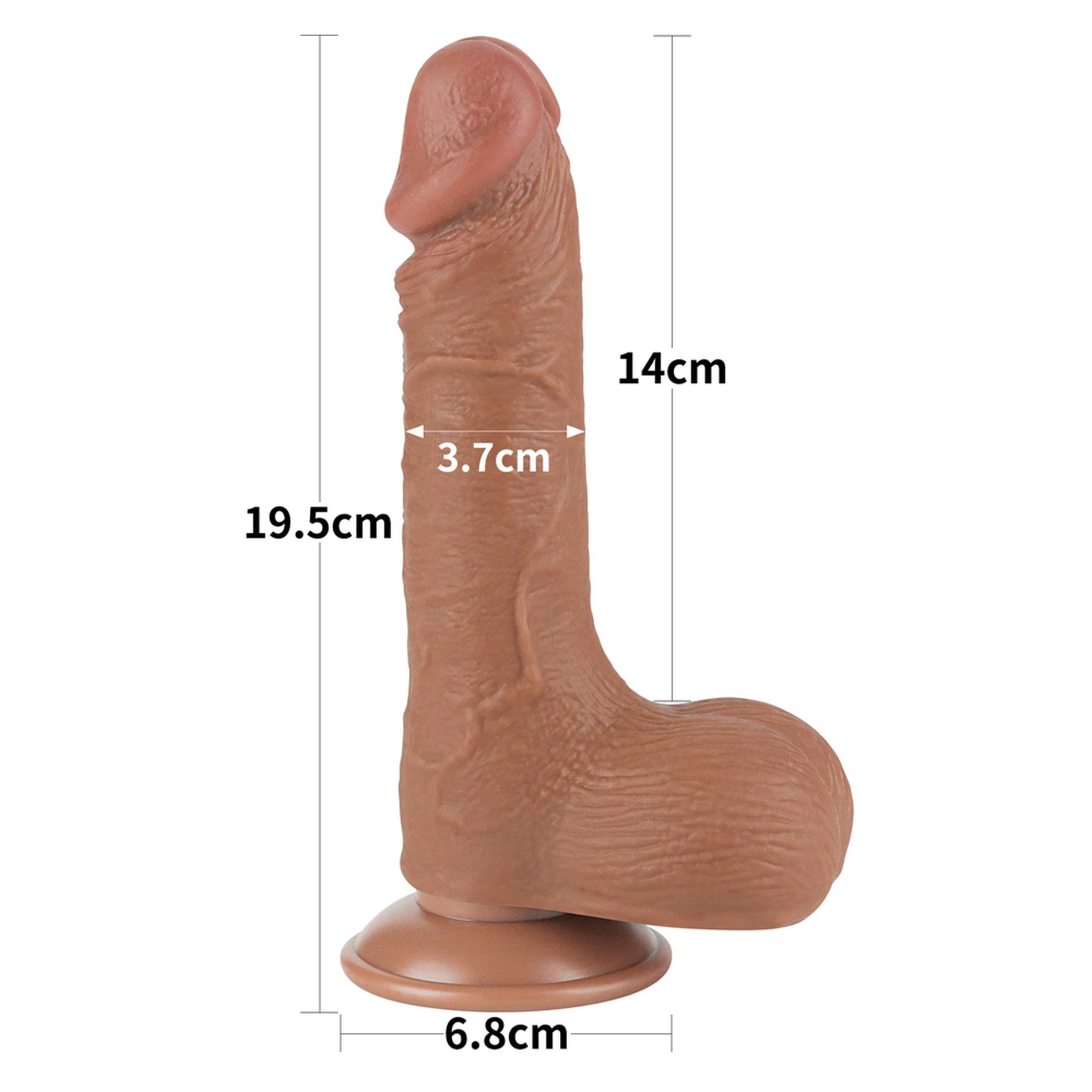 Dildo Lovetoy Sliding-Skin Dual Layer Dong 7.5'', 19.5 cm (brązowy) Dildo Lovetoy Sliding-Skin Dual Layer Dong 7.5'', 19.5 cm (brązowy)