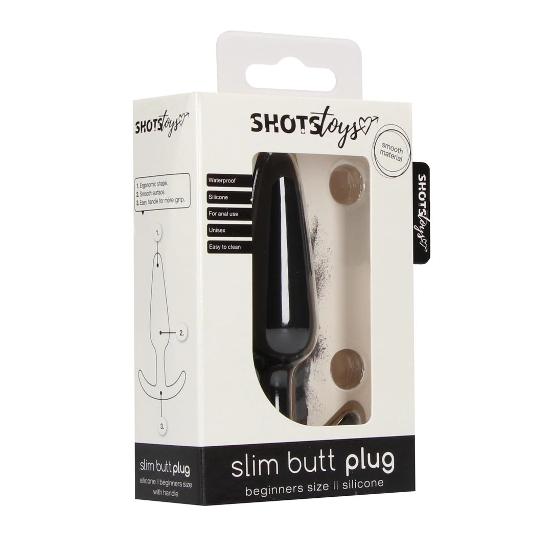 Korek analny ShotsToys Slim Butt Plug, 8.3 cm (czarny) Korek analny ShotsToys Slim Butt Plug, 8.3 cm (czarny)