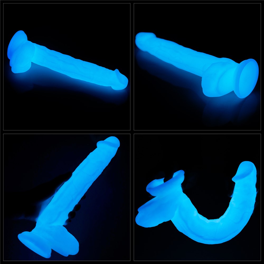 Neonowe dildo LoveToy Lumino Play, 26,9 cm (niebieski) Neonowe dildo LoveToy Lumino Play, 26,9 cm (niebieski)