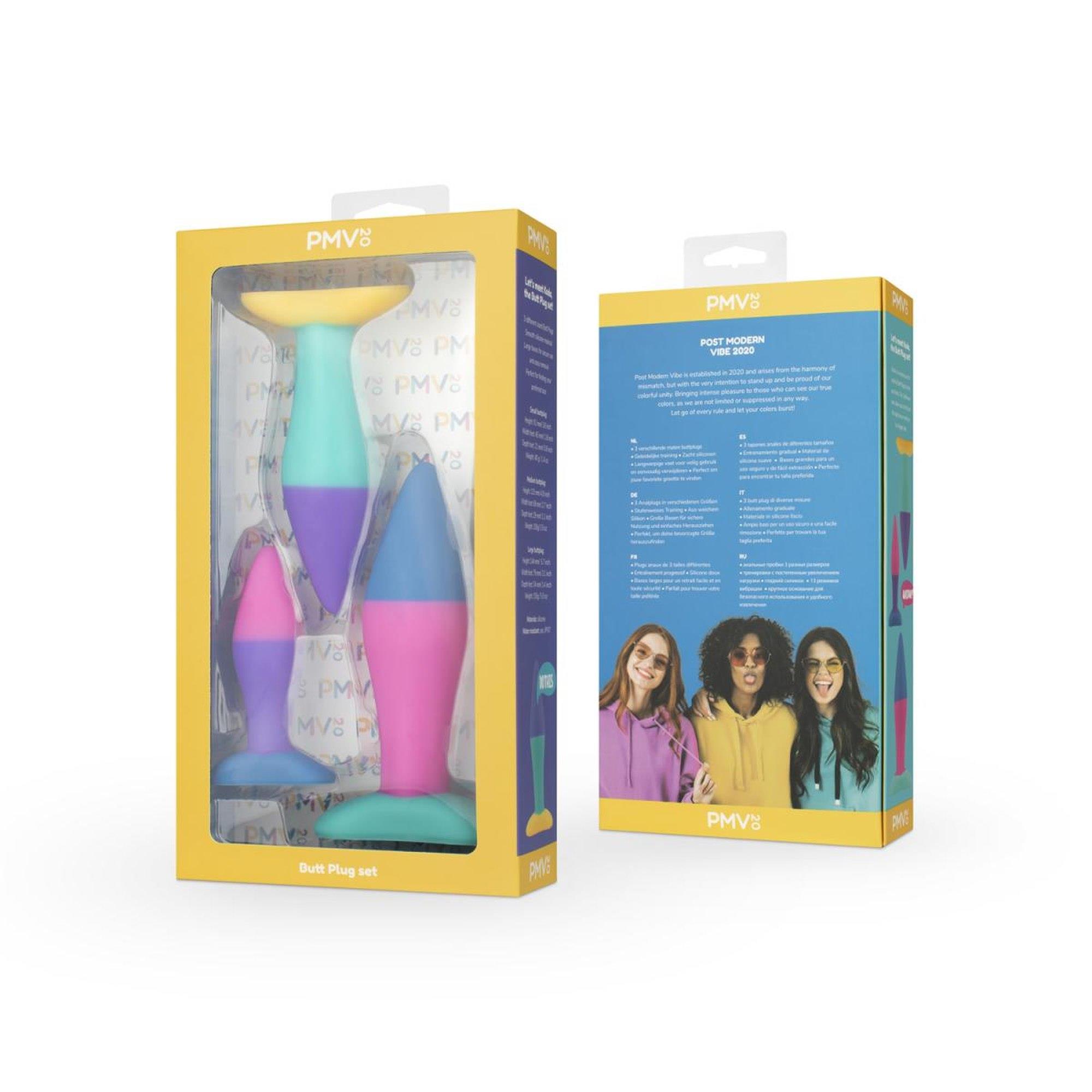 Zestaw korków analnych PMV20 Koda Butt Plug Set, 3 szt (tęcza) Zestaw korków analnych PMV20 Koda Butt Plug Set, 3 szt (tęcza)