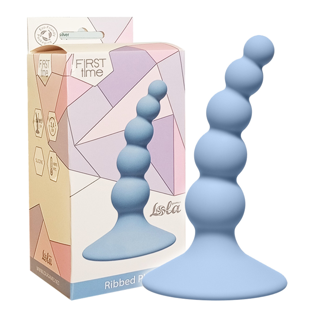 Korek analny Lola Games Ribbed Plug, 10.5 cm (niebieski) Korek analny Lola Games Ribbed Plug, 10.5 cm (niebieski)