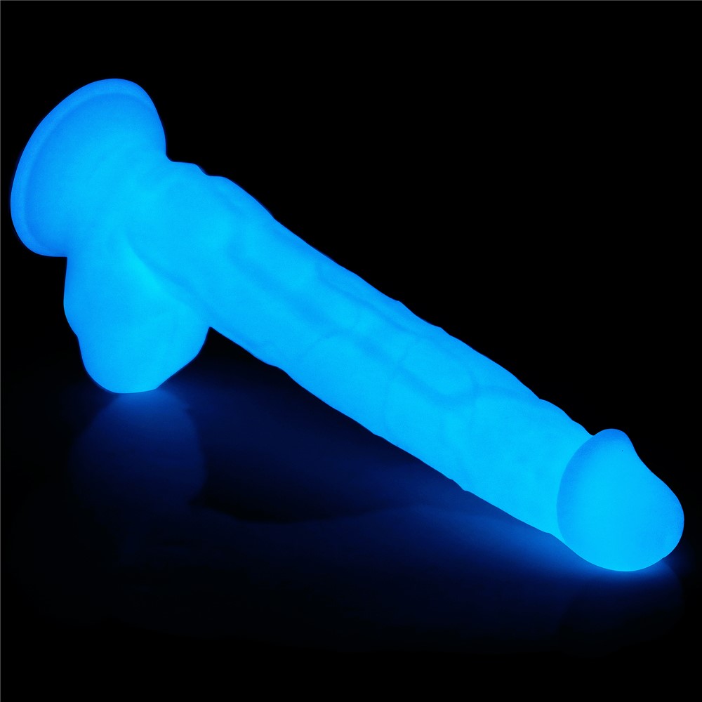 Neonowe dildo LoveToy Lumino Play, 26,9 cm (niebieski) Neonowe dildo LoveToy Lumino Play, 26,9 cm (niebieski)