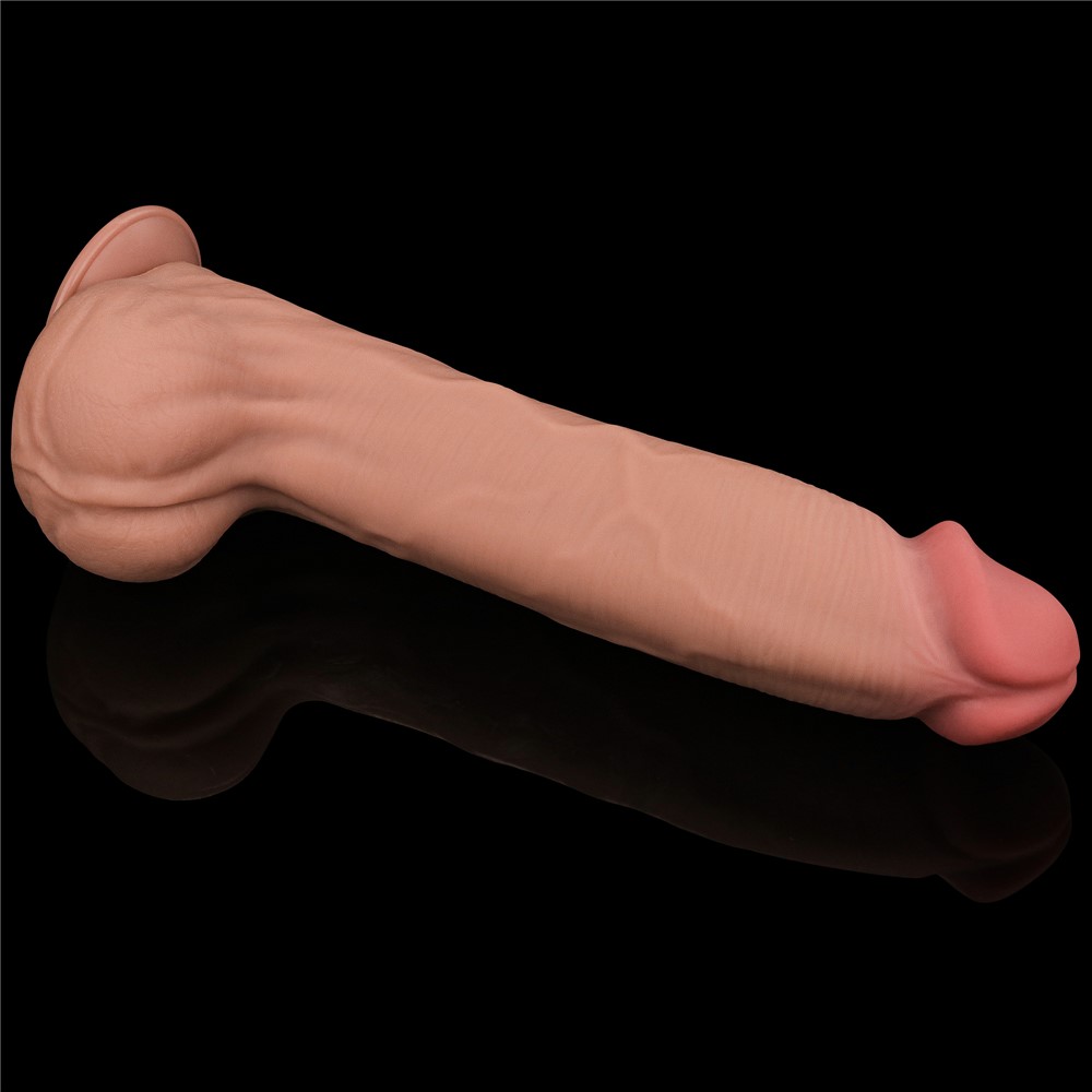 Dildo LoveToy Sliding-Skin Dual Layer Dong King Sized, 36 cm (w kolorze cielistym) Dildo LoveToy Sliding-Skin Dual Layer Dong King Sized, 36 cm (w kolorze cielistym)