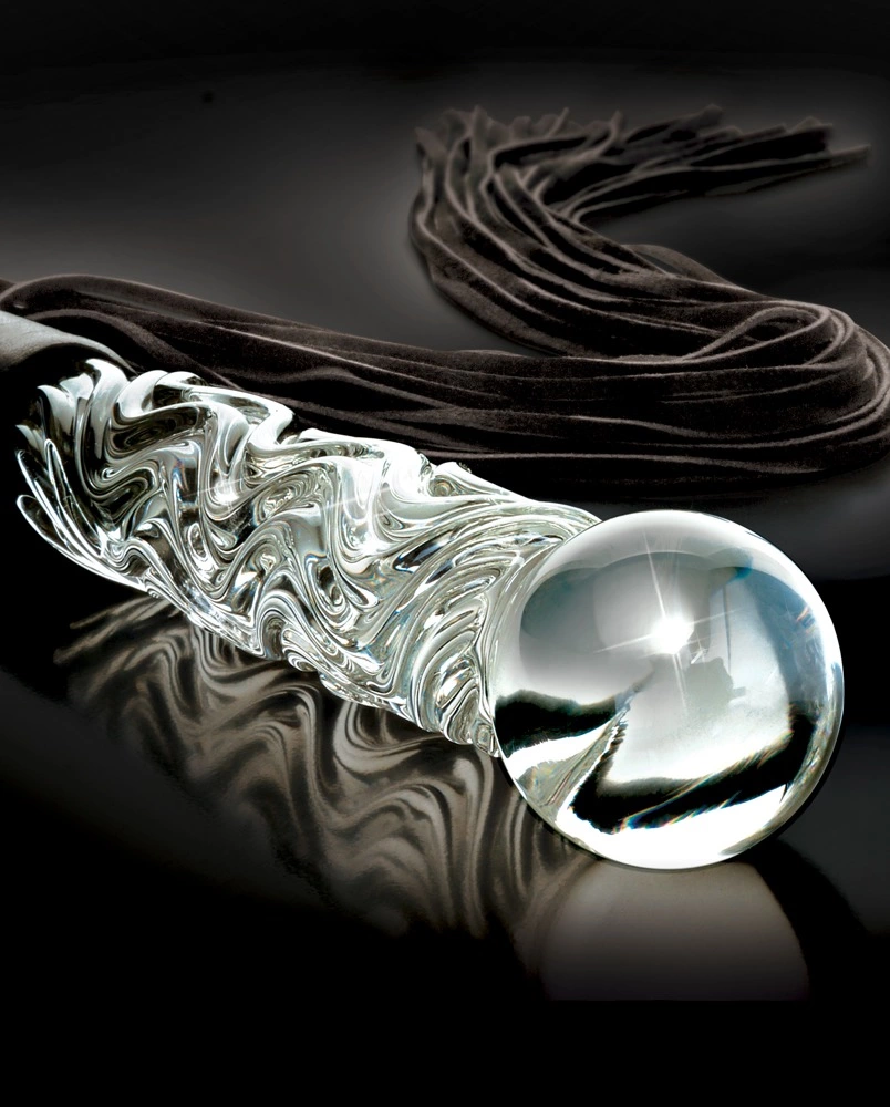Flogger z dildo Icicles Model 38, 63 cm (przezroczysty) Flogger z dildo Icicles Model 38, 63 cm (przezroczysty)