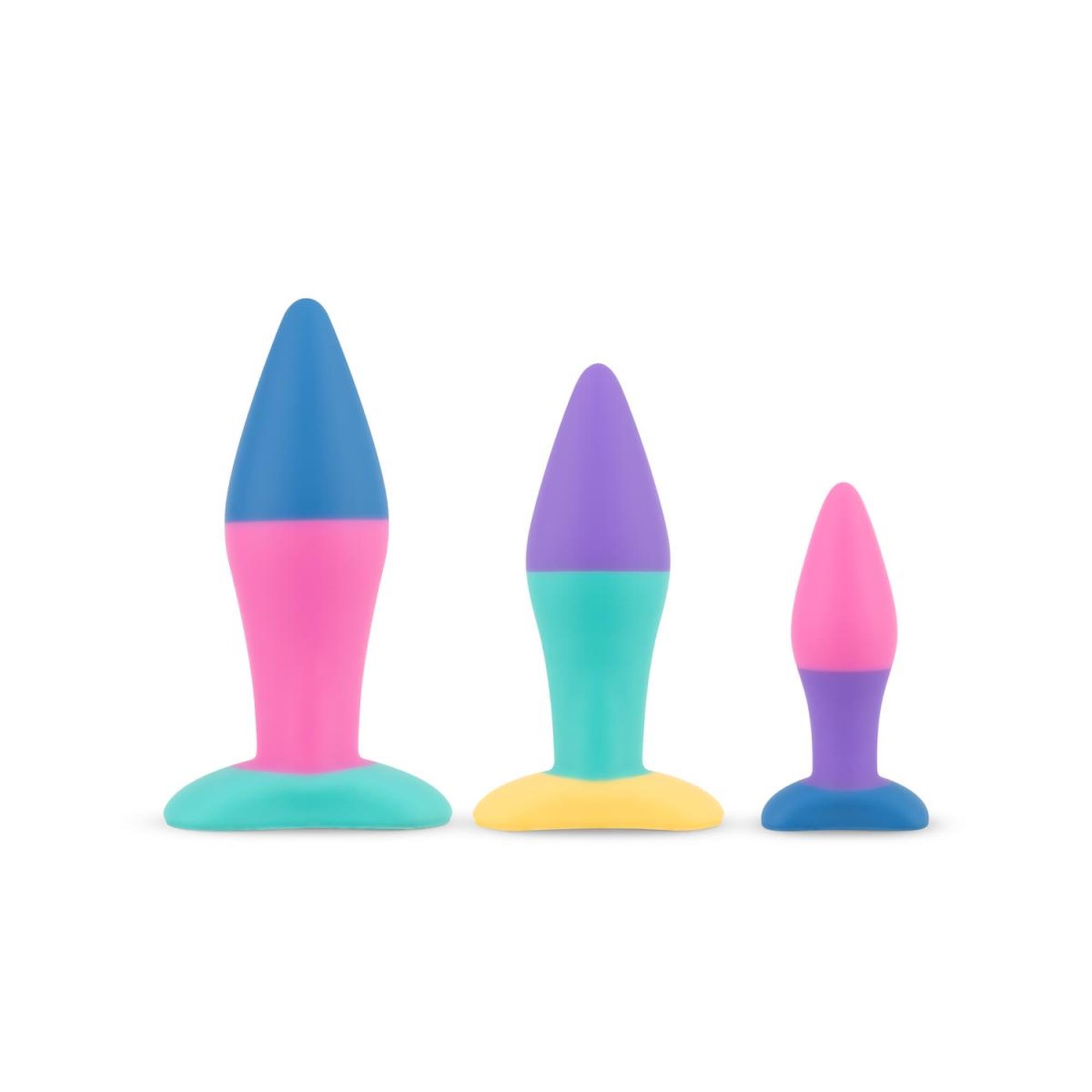 Zestaw korków analnych PMV20 Koda Butt Plug Set, 3 szt (tęcza) Zestaw korków analnych PMV20 Koda Butt Plug Set, 3 szt (tęcza)