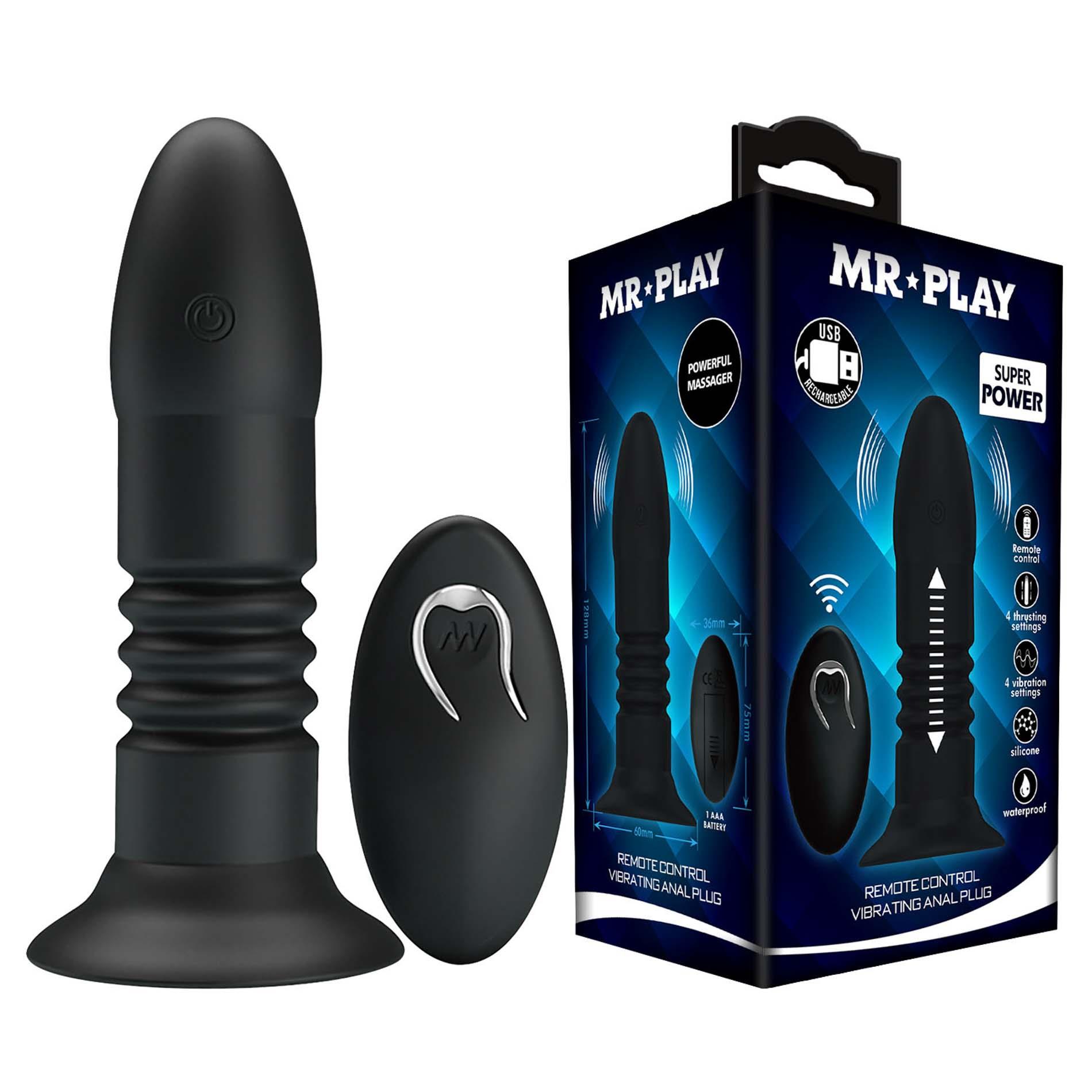 Korek analny Mr. Play Remote Control, 13.8 cm (czarny) Korek analny Mr. Play Remote Control, 13.8 cm (czarny)