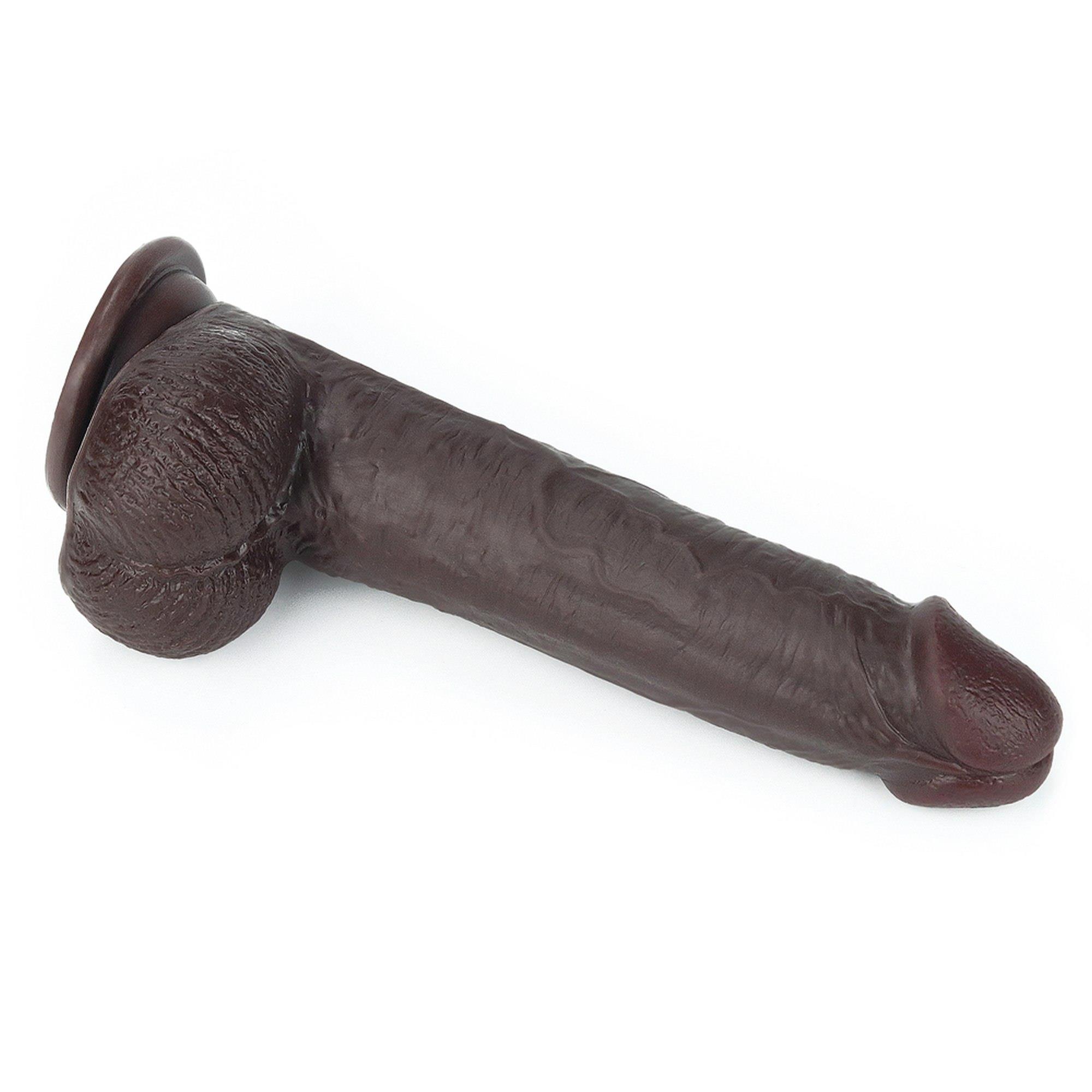 Dildo LoveToy Sliding Skin z dwuwarstwowego materiału, 23 cm (brązowy) Dildo LoveToy Sliding Skin z dwuwarstwowego materiału, 23 cm (brązowy)