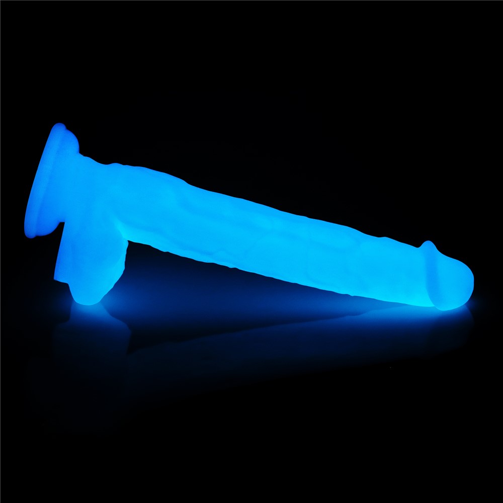 Neonowe dildo LoveToy Lumino Play, 26,9 cm (niebieski) Neonowe dildo LoveToy Lumino Play, 26,9 cm (niebieski)
