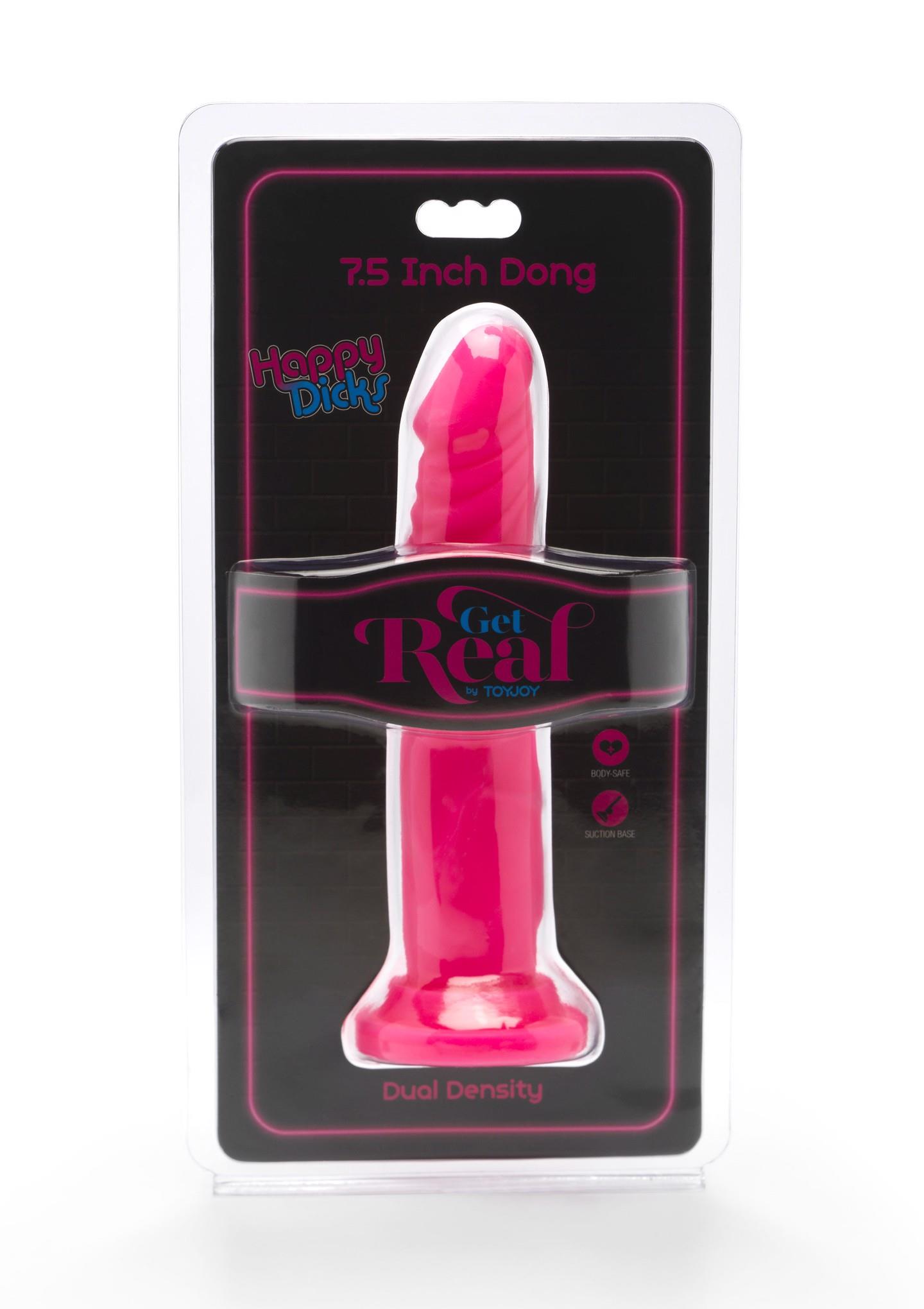 Dildo Get Real Happy Dicks Dong 7.5 In, 19 cm (różowy) Dildo Get Real Happy Dicks Dong 7.5 In, 19 cm (różowy)