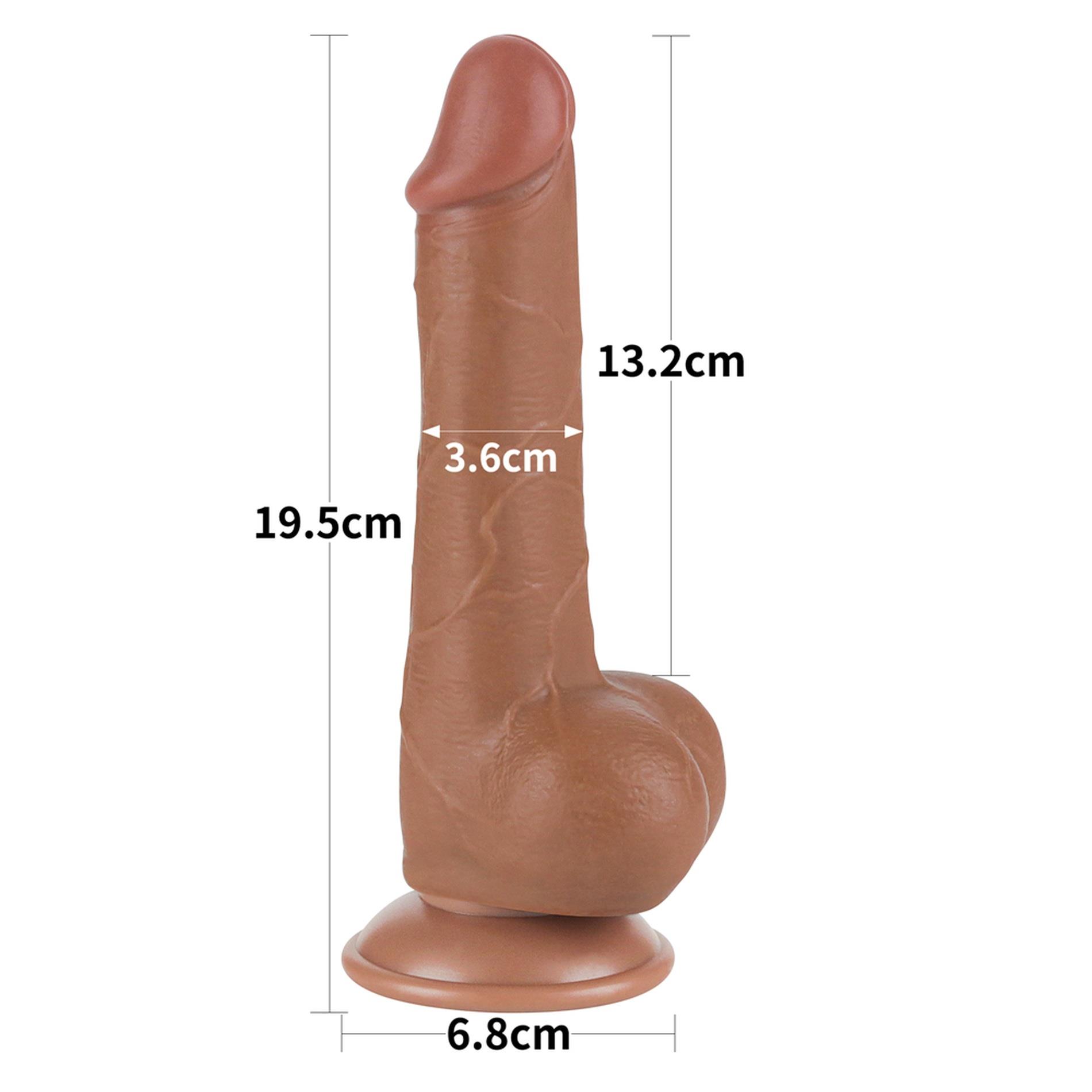 Dildo Lovetoy Sliding-Skin Dual Layer Dong 7.5'', 19.5 cm (brązowy) Dildo Lovetoy Sliding-Skin Dual Layer Dong 7.5'', 19.5 cm (brązowy)